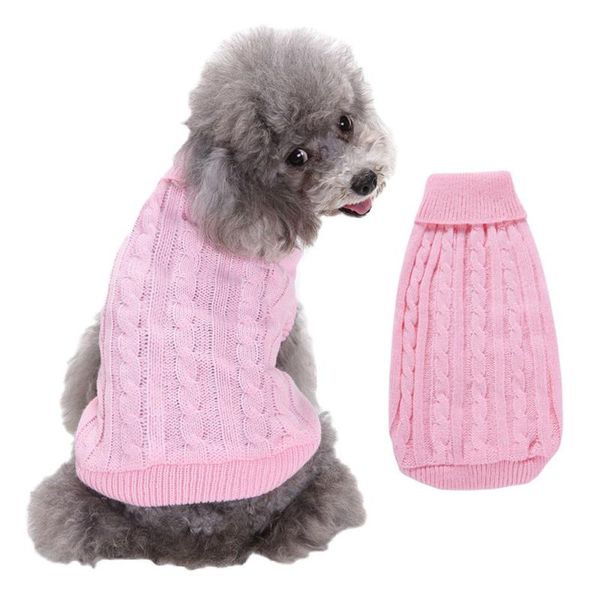 

dog apparel pet sweaters autumn winter clothes for small medium dogs warm sweater coat outfit cats t shirt jacket