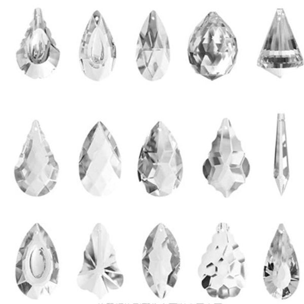 

decorative objects & figurines 6pcs color crystal rainbow hanging chakra glass pendant for home off wedding living room diy fashion decor or