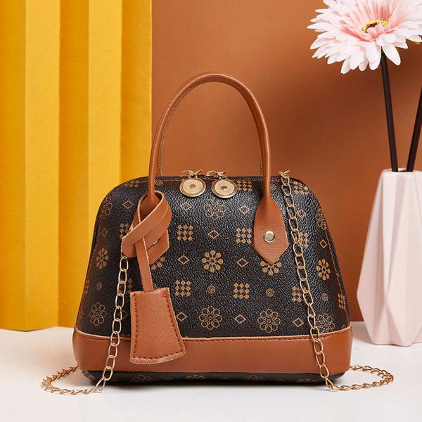 

quick hair fashion women's bag 2021 realistic tag chain splicing small shoulder