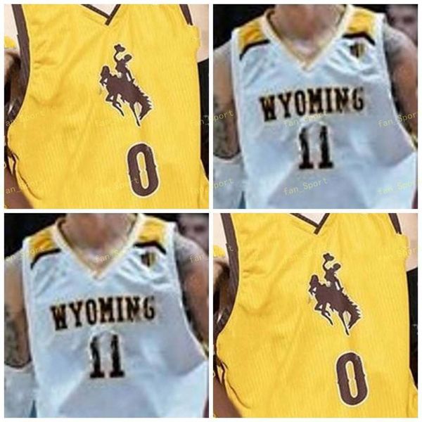 

ncaa college wyoming cowboys basketball jersey 10 hunter thompson 11 trevon taylor 11 greg milton iii 13 brandon porter custom stitched, Black