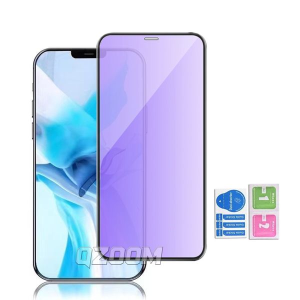 Anti Mavi Işık Ekran Koruyucu Siyah Edge Tam Kapsam İPhone 14 Pro Max 13 12 Mini 11 XS XR X 8 7 6S Plus 8 Plus Fabrika Toptan