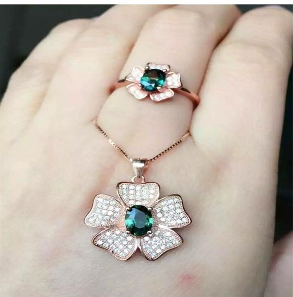 

bracelet, earrings & necklace natural sapphire jewelry set 1pc necklace,1pc ring 925 sterling silver, Black