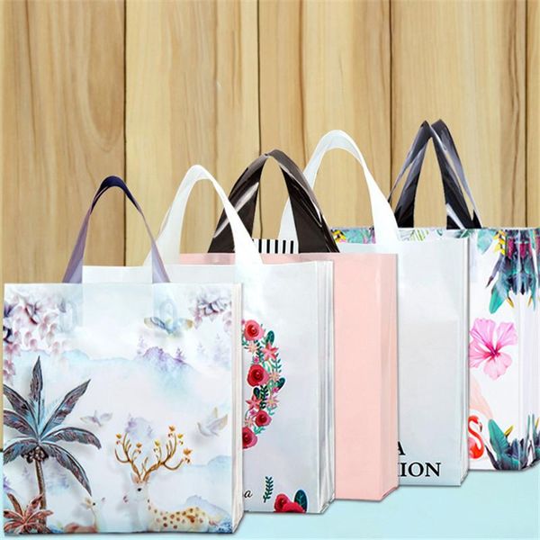 

gift wrap ouyes 50pcs jewelry plastic package bags wedding gifts customized shopping packaging handle