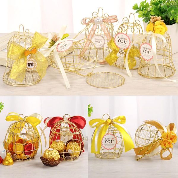 

gift wrap metal bird cage candy box wedding gifts favors iron birdcage boxes party decor supplies