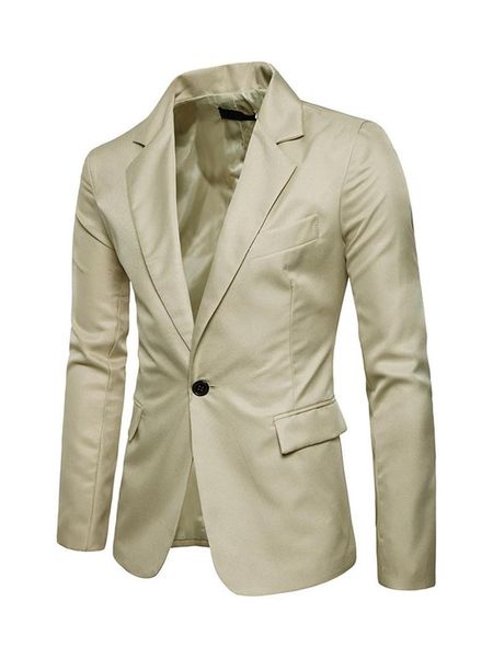 

men's suits & blazers lapel party formal pockets solid four season long sleeve suit business office work wedding blazer coat men clothi, White;black
