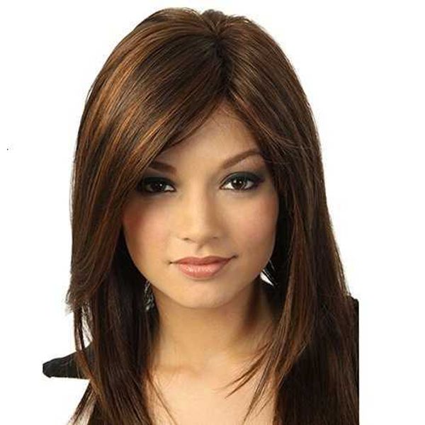 

female black wig medium long wig headgear