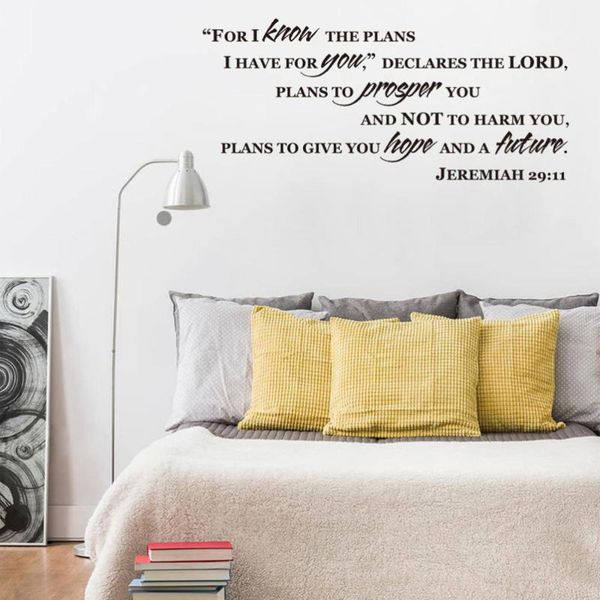 

wallpapers jeremiah 29:11 for i know the plans you bible verse wall decal sticker