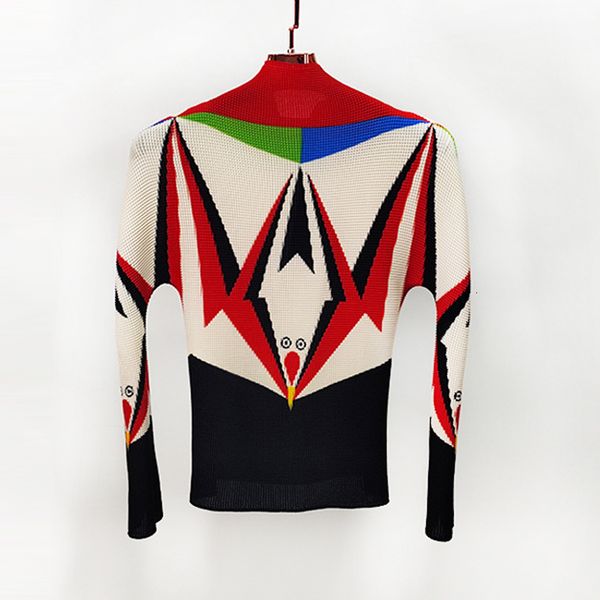 

polo changpleat women long sleeve t-shirt 2021 miyak pleated fashion turtleneck slim geometry female base t-shirts tide t799, White