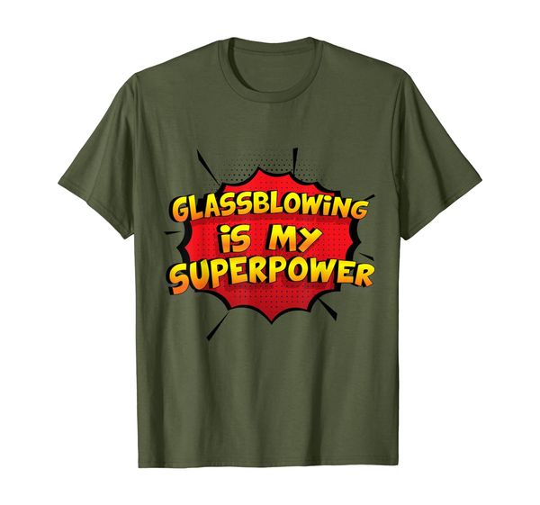 

glassblowing is my superpower t-shirt funny glassblowing, White;black