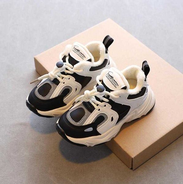 Sneakers meninos meninas bebê com pele fashion sneaker toddler crianças treinadores infantis sapatos macios crianças sapatos esporte gota frete g1025