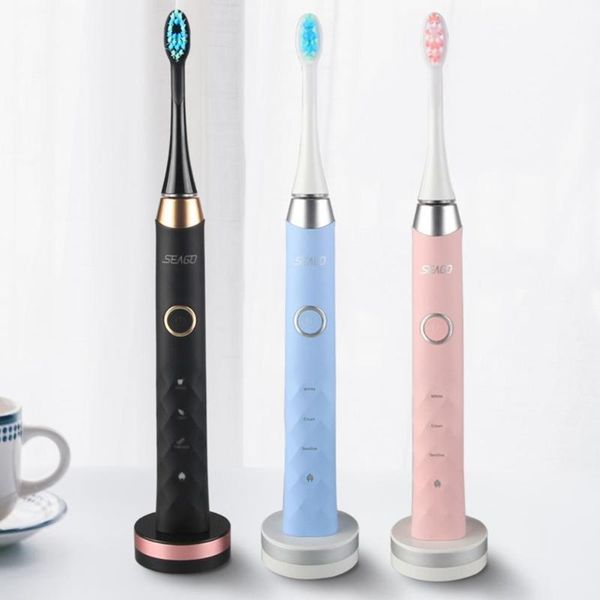 

smart electric toothbrush 1set oral brush safe high frequency vibration abs sonic rechargeable for male