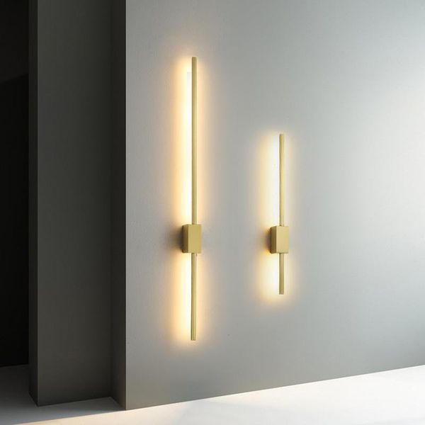

wall lamp modern minimalist gold lustre copper led background industrial sconce lights decor living room stairs bedroom bar