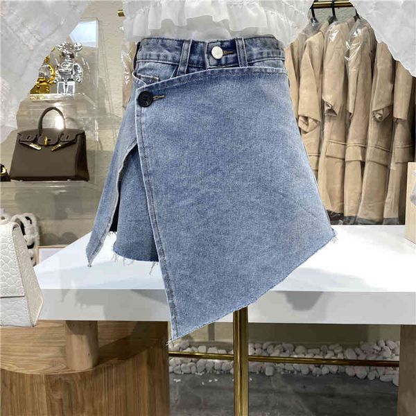 

nicho design 2021 two personality jeans spotty high-waisted pants, Blue