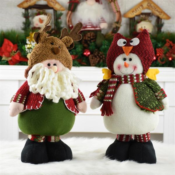 

christmas decorations for home santa claus snowman doll xmas figurines adornos de navidad happy year kid gift