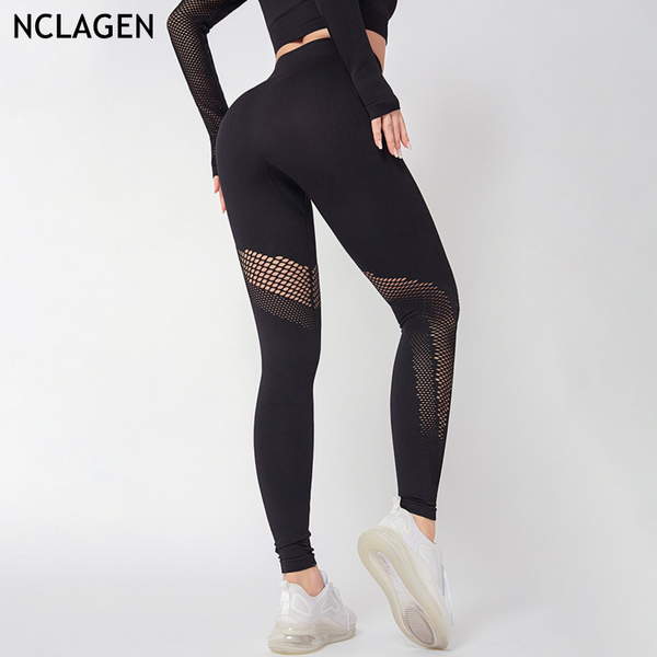 

yoga sports pants high waist elastic squat proof mesh fitness quick drying gym workout running tights outfits, White;red