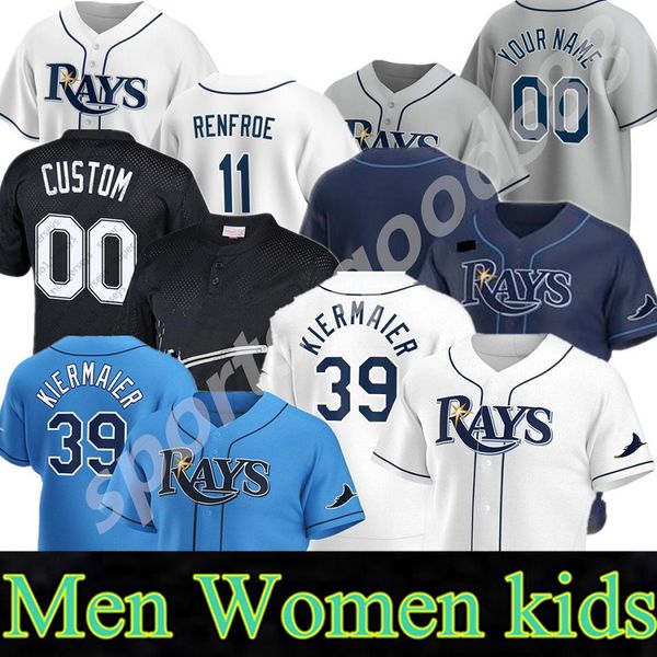 

custom rays richards tampa 2021 bay jersey wade boggs wendle daniel robertson diaz meadows snell lowe morton kiermaier baseball jerseys, Blue;black