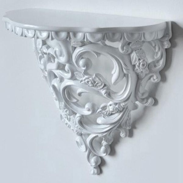 

kitchen storage & organization baroque style decorative shelves for living room flowers wall hanging rack european decor home cafe