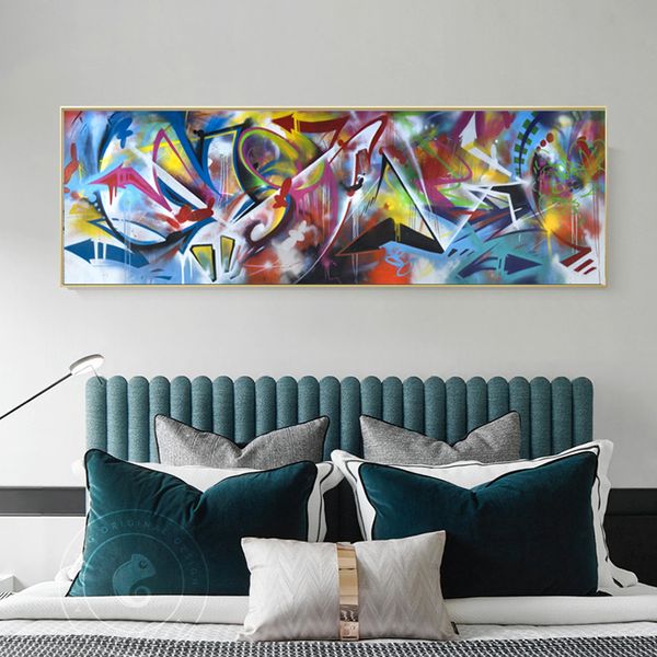 Enorme tamanho abstrato pinturas coloridas fotos para sala de estar na parede arte imprime cartaz moderno moderno decorativo lona arte