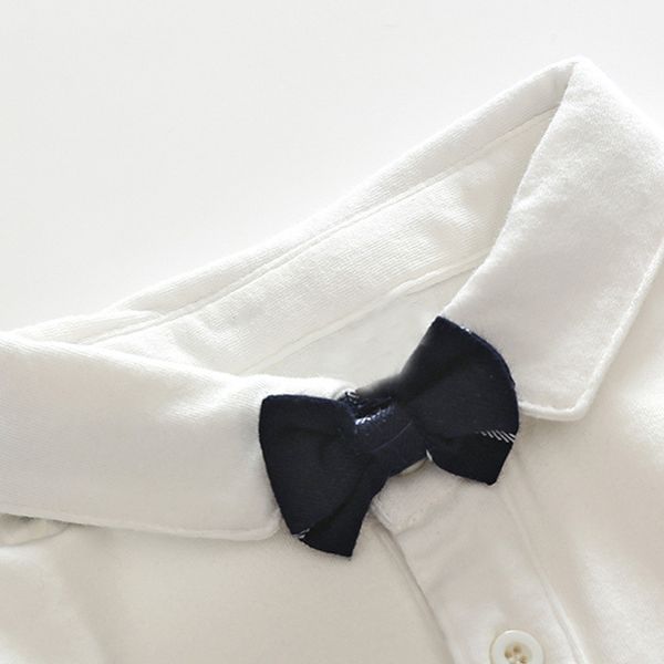 

children's knitted two-piece children's dress with buttocks and gentleman's harlothes and plaid straps and shorts, Blue