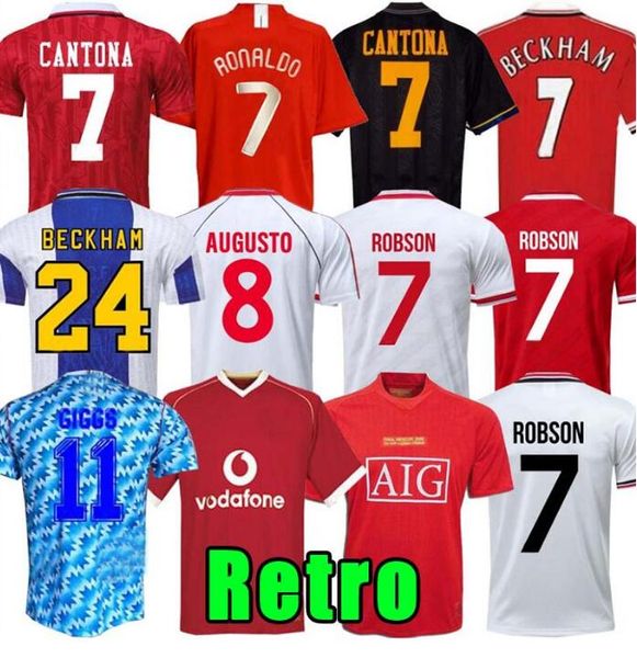 

retro soccer jersey united 07 08 90 92 94 96 98 99 2002 man final home 1994 1998 ronaldo beckham cantona keane scholes giggs manchester utd, Black;yellow