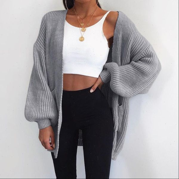 

autumn cardigan fashion solid women sweaters knitting causal plus size v neck streetwear jumper jacket coat, White;black