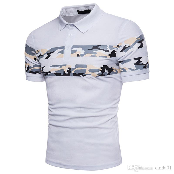 

Business camouflage decoration men's 3D printing T-shirt visual impact party shirt punk goth round neck high quality American muscle st, White;black