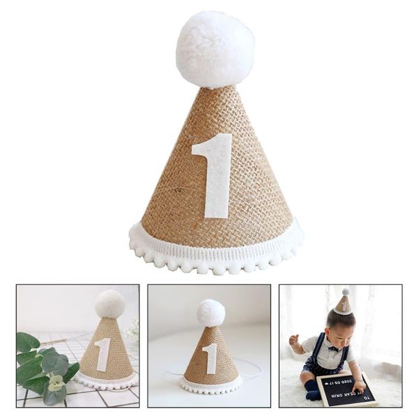 

party hats 1 pc kids birthday hat linen children headwear po prop favor