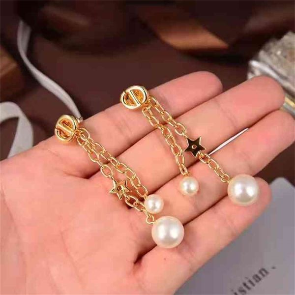 

87% off wholesale shop family family pearl earrings court romantic su earrings female jewelry star same style, Golden