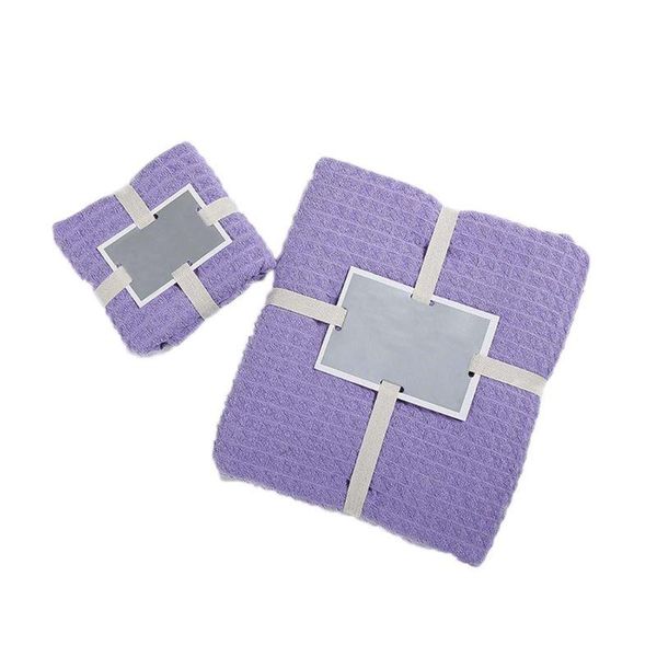 

cotton waffle two-piece towel set bath and face towels for soft absorbent