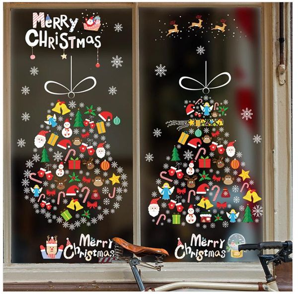 

wall stickers christmas window cling stickers, santa claus decals for xmas decorations