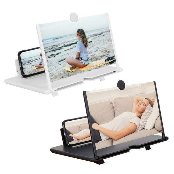 

14/12/10 inch 3d screen mobile phone video magnifier for smartphone enlarged stand bracket cell mounts & holders