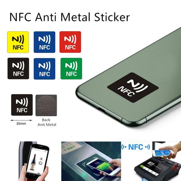 

3/6pcs/lot nfc stickers 216 tags anti metal rfid adhesive label sticker nfc216 tag pet material phones access control card