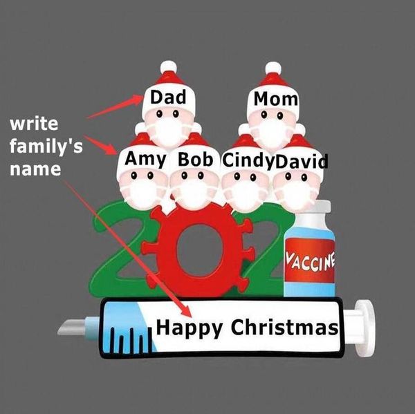 

factory outlet christmas decoration 2022 decoration quarantine ornaments family of 1-9 heads syringe diy tree 134y