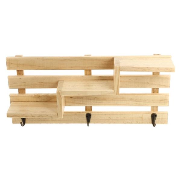 

hooks & rails 1pc useful hanging rack durable rail with three storage hook