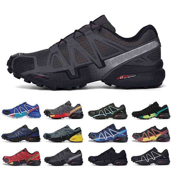 

salomen speed cross 4 cs outdoor mens hiking running shoes chaussures zapatos speedcross runner iv black green women sports sneakers size eu