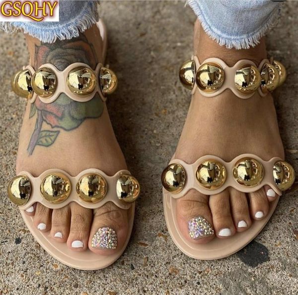 

ladies slippers open toe shoes women fashion pearl flat slipper female summer beach slides non-slip women's, Black