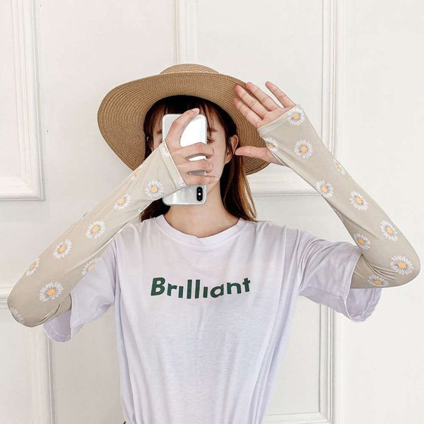 

net red daisy sunscreen sleeve for girls