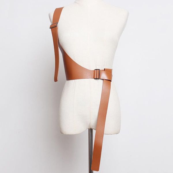 

belts fashion women belt pu leather strap brief irregular personality girdle tide all-match waist straps suspenders, Black;brown