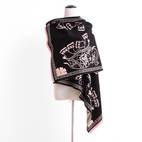 

scarves fashion women elephant cashmere pashmina scarve lady winter thick warm wool blanket scarf brand shawl wrap, Blue;gray