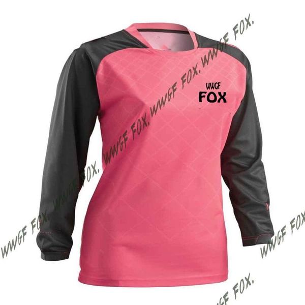

racing jackets mountain bike cycling jersey downhill bicycle mtb shirt off-road ladies sweatshirt pink, Black;red