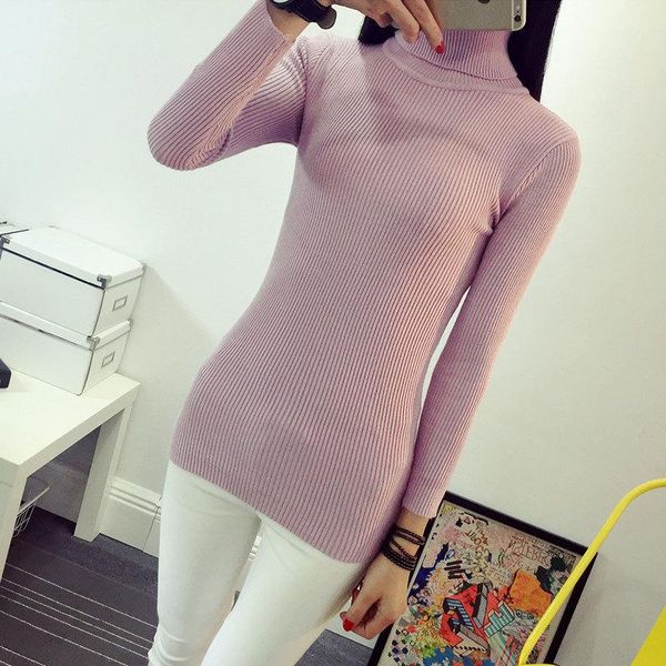 

women's sweaters sweater women casual turtlenecksolid color long thick knit autumn and winter sell womens vestidos lxj628, White;black