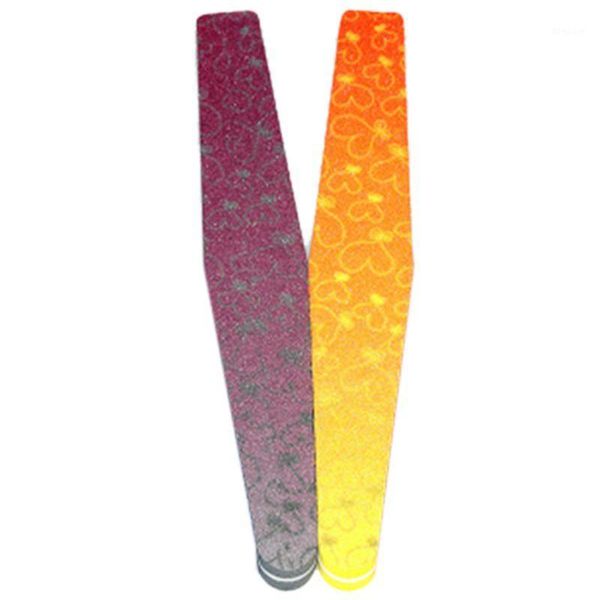 

2pcs nail files a file buff manicure tools grinding sponge sandpaper strip polishing tool colour ran1