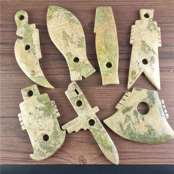 Antique Jade Antique Crafts Камень старого оружия мечом на орнаменте Оптом Оптом