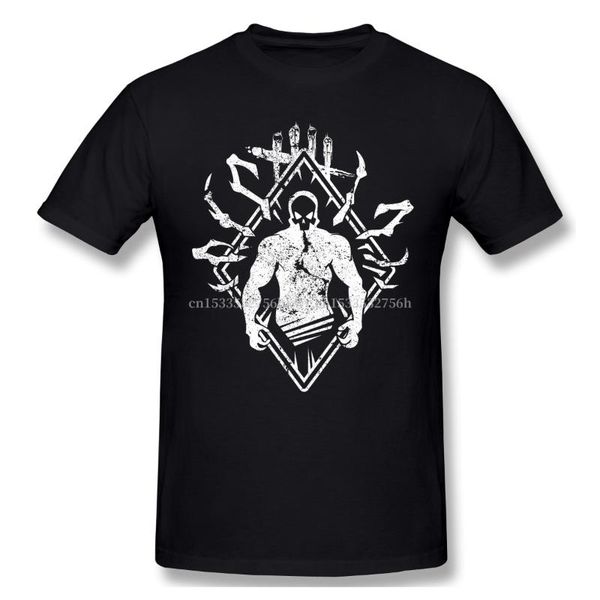 

gatekeeper casual t shirt dead by daylight tee 100% cotton o neck men's t-shirts, White;black