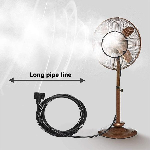 

watering equipments heman fan ring mist system 1/4 inch misting cooling with brass sprinkler nozzles and water tap adapter pe