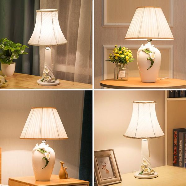

table lamps modern resin lamp led bedroom bedside study reading lights living room dining decoration light fixtures