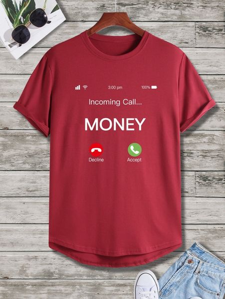 

men letter graphic high low hem tee m6ow#, White;black