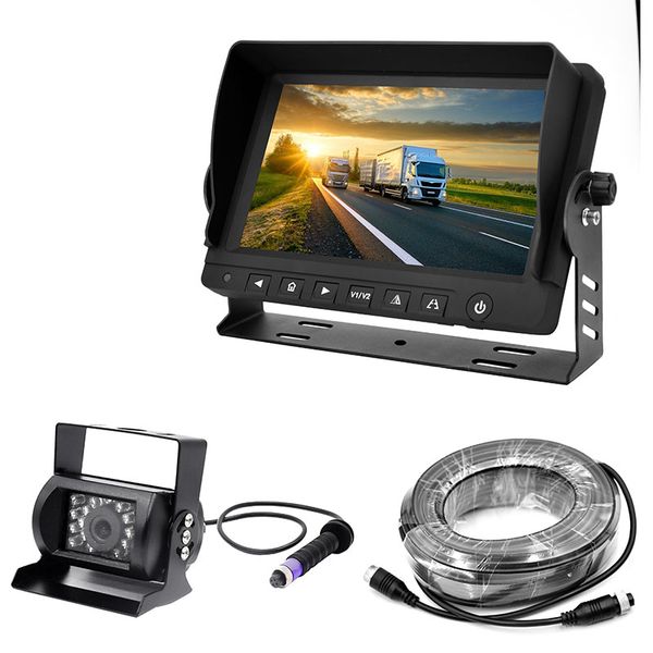 

car security system 9-inch wired rear view camera monitoring system kit