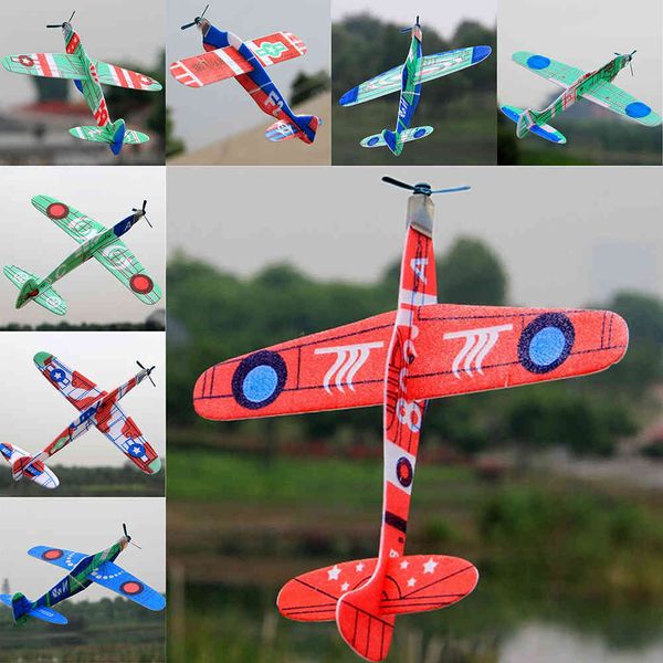 DIY рука бросок летающих планера плоскость игрушки игрушки пены самолет модели наполнители игры случайные игры случайные