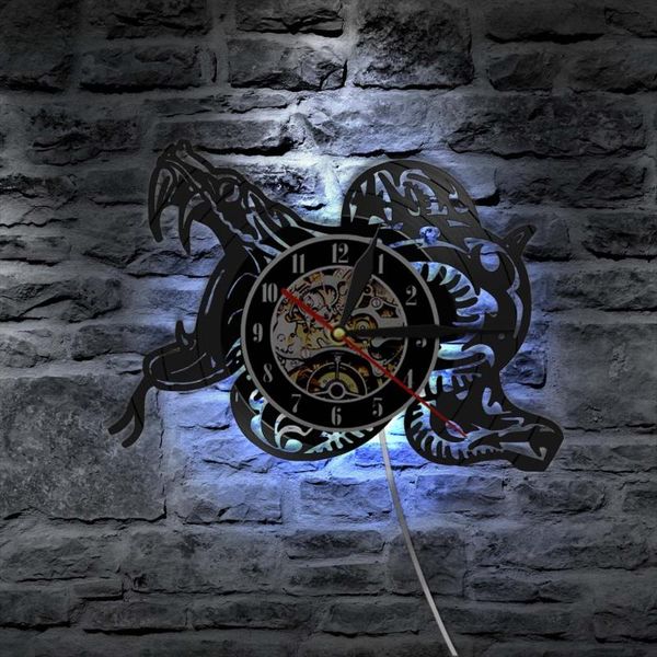 

wall clocks snake art aesthetic decoration clock wildlife animal home decor serpent record modern design lovers gift